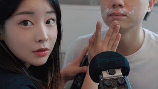 SUB 긴장감 넘치는 면도ASMR [upl. by Delastre]