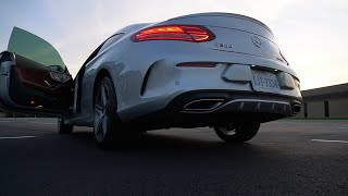 FULLY LOADED MERCEDES BENZ C300 FULL REVIEW REVS EXHAUST ACCELERATION  AFFORDABLE LUXURY COUPE [upl. by Forcier]