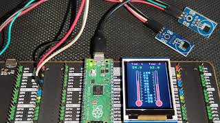 RP2040 Raspberry PI PICO  Dual DS18B20 Temperature Sensor Read and Show in Waveshare TFT Display [upl. by Giwdul]