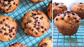 Bakery Style Chocolate Chip Muffins  Episode 153 [upl. by Afatsuom]