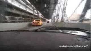 Ferrari F50 flying over bridge in NYC [upl. by Valentia]