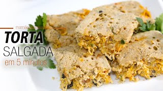 TORTA SALGADA DE AVEIA COM FRANGO  pronta em 5 minutos [upl. by Ilona]