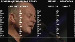 CHRISTY MOORE RIDE ON GUITAR LESSONavi [upl. by Ahtiek292]