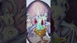 Down The Witches Road  Candle Magick Art Reveal shorts ft Woomer 🎨🔮 art [upl. by Iila]