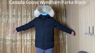 Canada Goose Wydham Parka Black Color Black Badge Try on Review from Supkicks [upl. by Hecklau]