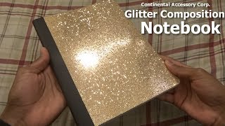 Glitter Composition Notebook GOLD [upl. by Esnofla]