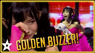 Nervous 12 Year Old Singer Wins the GOLDEN BUZZER  Kids Got Talent [upl. by Norling]