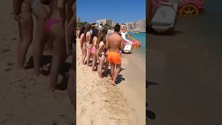 Majorca beach walk ✨ The famous Magaluf Summer ✨☀️🏖️ subscribe travel spanishisland beach [upl. by Canfield378]