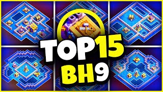 NEW TOP 15 BH9 TROPHY BASES WITH COPY LINK  BEST BUILDER HALL 9 Base Clash of Clans [upl. by Shayna400]