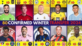 ALL 80 CONFIRMED TRANSFER WINTER 2024 January🔥 DE JONG TO UNITEDSANCHOCLAUDIOHAALANDTAJONDON [upl. by Mathia306]