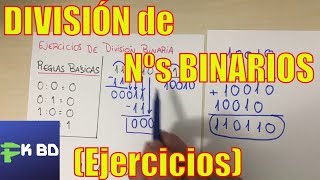 Ejercicios de DIVISIONES de números BINARIOS  Electrónica Digital  Operaciones Binarias [upl. by Camille286]