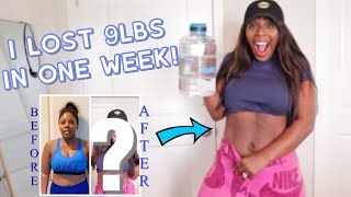 I drank a GALLON of WATER EVERY DAY for a WEEK Weight loss  before amp after results [upl. by Melesa672]