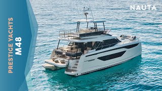 Prestige Yachts  M48  new 2023 catamaran  POV boat tour [upl. by Culver217]