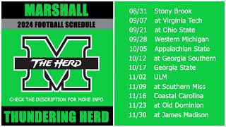 2024 Marshall Thundering Herd Football Schedule [upl. by Fredette]