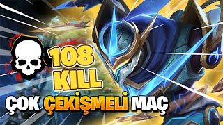 108 KILL ÇIKAN ÇOK ÇEKİŞMELİ MAÇ  GUSION  Mobile Legends [upl. by Jarrod]