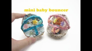 DIY Miniature Doll Mini Baby Bouncer [upl. by Imij]