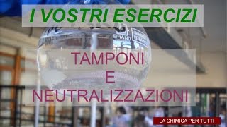 Esercizi di chimica tamponi e neutralizzazioni [upl. by Glory]