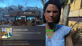 100 Happiness in Sanctuary Hills  Benevolent Leader achievement Fallout 4 [upl. by Aicele]