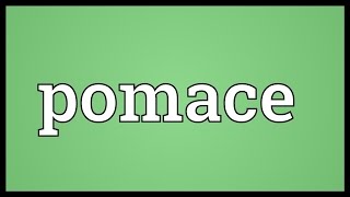 Pomace Meaning [upl. by Yeslah]