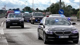 ALARMOWO rządowa kolumna SOP i policji z prezydentem RP [upl. by Anatnas]