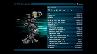 Armored Core AC Showcase  Gainsboro AC2AA [upl. by Ytirahc]