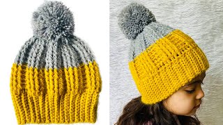 🌈Como Tejer Gorro a Crochet PUNTO RELIEVE Todas las Tallas OTOÑOINVIERNO❤ [upl. by Yessydo834]