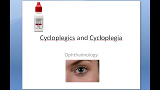 Ophthalmology 579 a Cycloplegics Cycloplegia CycloPentoLate HomAtropine Atropine Uses Eye [upl. by Idnek]