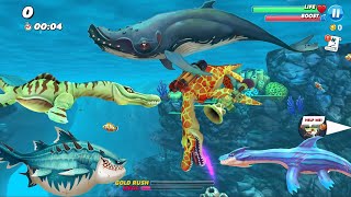 Hungry Shark World Ultra Graphic Gameplay  NECKY DRAGO AT THE PACIFIC ISLANDS [upl. by Bibi]