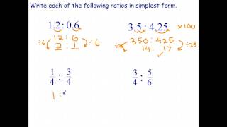 Simplifying Ratios Involving Decimals and Fractions [upl. by Matti903]