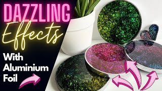 Dazzling Resin Coasters with Aluminium Foil [upl. by Carlstrom936]