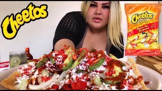 Hot Cheetos Chicharron Preparado Mukbang Español [upl. by Okechuku366]