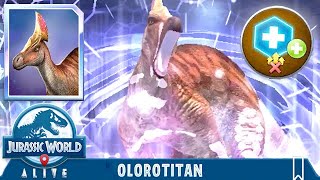 OMEGA OLOROTITAN ALL MOVES UNLOCKED JURASSIC WORLD ALIVE [upl. by Melise790]