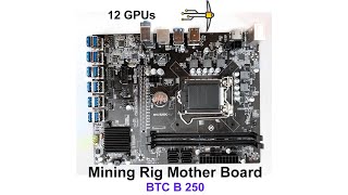 Mining Rig Mother Board for 12 GPUs BTC B250C [upl. by Syxela]