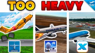 Flying OVERLOADED PLANES In FLIGHT SIMULATORS  TFS RFS Infinite Flight  XPlane 12 Microsoft FS [upl. by Nelan]