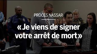 « Je viens de signer votre arrêt de mort »  retour en images sur le procès de Larry Nassar [upl. by Latoya]