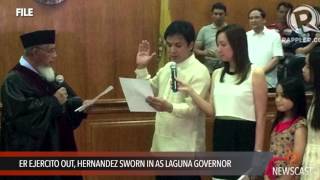 ER Ejercito out Hernandez sworn in as Laguna governor [upl. by Herminia]