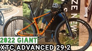 2022 GIANT XTC ADVANCED 29 2 BLACK AMBER GLOSSY [upl. by Lednahc]