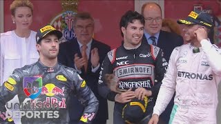 Checo Pérez acaba tercero el Gran Premio de Mónaco por detrás de Hamilton y Ricciardo [upl. by Ayocal]