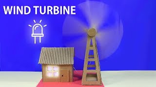 WORKING Model of a Wind Turbine From Cardboard  How to Make a Wind Turbine [upl. by Salas103]