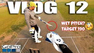 SCORED 190 RUNS ON WET PITCH😱  WICKET KEEPER HELMET CAM  CRICKET VLOGS [upl. by Ytsud11]