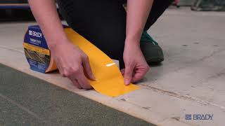 How to Apply and Remove Bradys ToughStripe Floor Marking Tape [upl. by Herbst998]