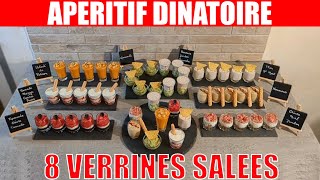 APERITIF EN VERRINE BUFFET DE 8 VERRINES SALEES APERITIF POUR FETE BANQUET APERITIF DINATOIRE [upl. by Noland]