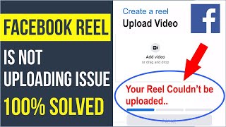 Facebook reel is not Uploading issue Solved ✅  Facebook video is not uploading issue reels [upl. by Gavan]