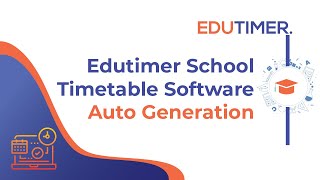 Edutimer school timetable software  AutoGeneration [upl. by Debo]