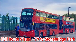 Full Route Visual  London Bus Route 79  Edgware to Stonebridge Park Station  VH45183 LJ16EWE [upl. by Ahsiad]