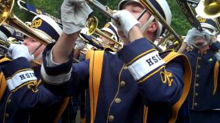 Notre Dame Band Fight Song Marching Across Campus [upl. by Einahpts]