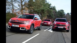 2019 Citroen C5 Aircross vs 2019 Kia Sportage vs 2019 Skoda Karoq [upl. by Neelac836]