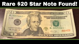 Searching 5000 in Currency  Rare 20 Star Note Found [upl. by Nyrak796]