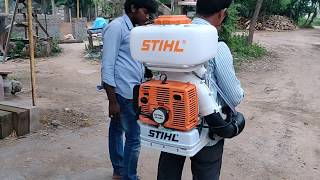 SR 420 Mist Blower STIHL installation [upl. by Arinayed842]