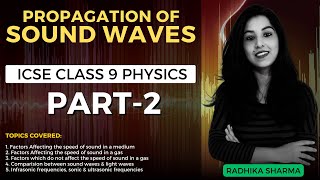 Propagation of Sound Waves  ICSE CLASS 9 Physics  Part  2 [upl. by Adnahsam]